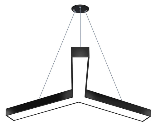 Deckenpendelleuchte LED 40W | Y-Form | Aluminium | Blendfreies CCD | Φ120x10x6 | LPL-001