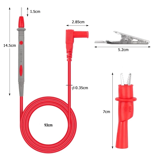 WBX-665-G | Cables for current meters | Multifunctional test leads with crocodile clips |
