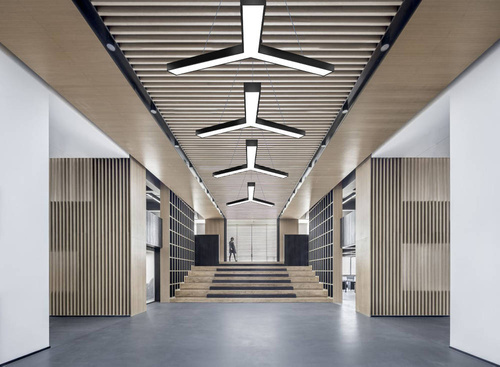 LPL-001 | LED hangende plafondlamp 40W | Y-vorm | aluminium | CCD niet-knipperend | Φ120x10x6