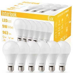 Sæt med 6x E27 9W LED pære | 2835 SMD CCD | 963lm=65W | VARM HVID