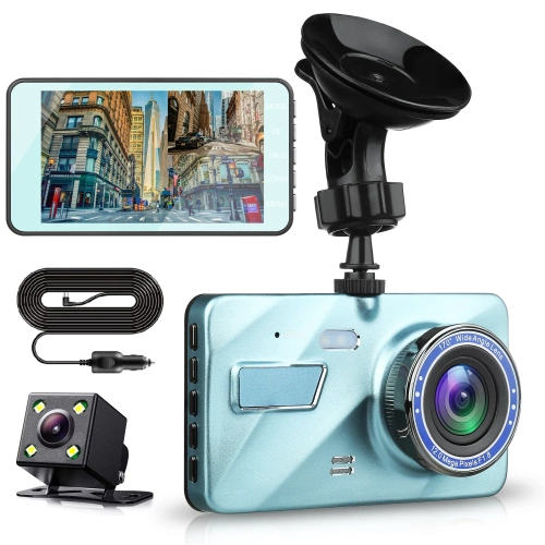 DVR auto 1296p cu cameră de mers înapoi și ecran tactil de 4&quot; - senzor G, WDR, parcare, 2 camere | DVR auto 2 în 1 cu ecran tactil și mers înapoi - 1296p, senzor G, WDR, înregistrare în buclă | PZ-V12-Dual