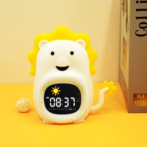 LED Children's Alarm Clock with Night Light and White Noise - Colored Light, Alarm, Sunrise Simulation | Night Light with Built-in Battery | JL-822