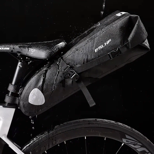 Geantă de bicicletă impermeabilă 10L | Geantă de bicicletă cu reflectoare | Geantă de bicicletă pentru sub șa | BCB-004
