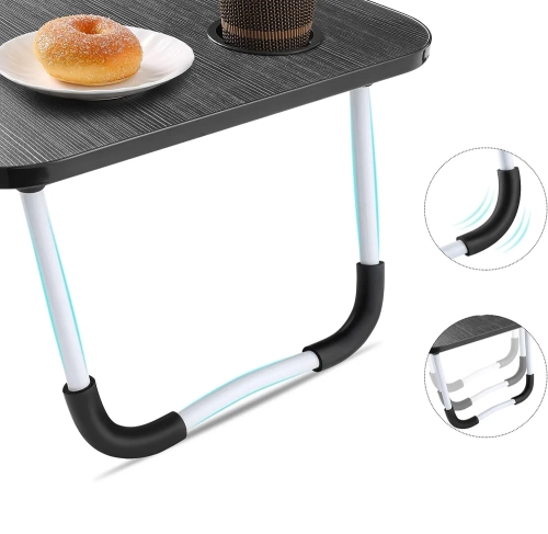LFD-6040-NOIR | Tapis pour ordinateur portable | Table de petit-déjeuner pliante | Support de lit