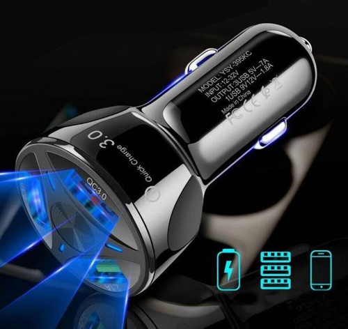 CA-007 | 3x USB încărcător rapid auto | Încărcare rapidă 3.0 încărcare rapidă