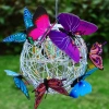 FLD-06-C | Záhradné solárne svietidlo LED Butterflies Sphere závesné | 52 cm, 600 mAh