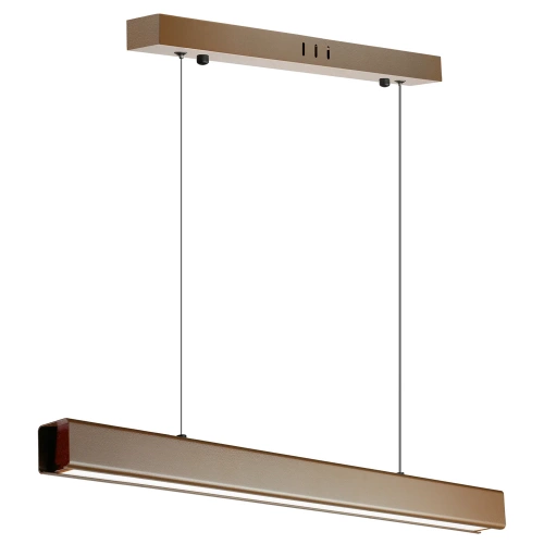 SX41-60CM-24W-BR | Lampada a sospensione moderna rettangolare | telecomando | LED | Marrone