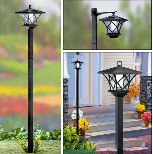 Lampă solară - stâlp de grădină TYD-H1.5M | Lanternă de grădină, stâlp, lampă solară | 150 cm, 600 mAh