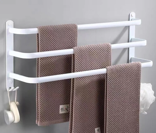 MJR-50CM-3-BLANCO | Toallero | Soporte de pared para baño | Barra de baño