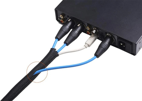 SCS-032MM-3M | Nylon fletning til kabler og ledninger, organizer, cover | 3 meter | ⌀32 mm