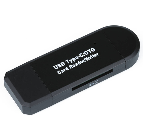 CR-023 | Lector de tarjetas de memoria SD, microSD | USB, micro USB, USB tipo C | USB OTG