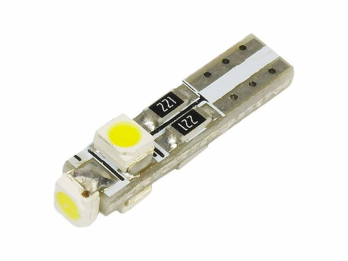 LED-Autoleuchtmittel | W2W, 1,2 W, T5, R5, 3 SMD 1210