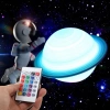 XK-D13 | Table lamp in the shape of Saturn | Night lamp with RGB remote control | Color-changing children&#39;s lamp