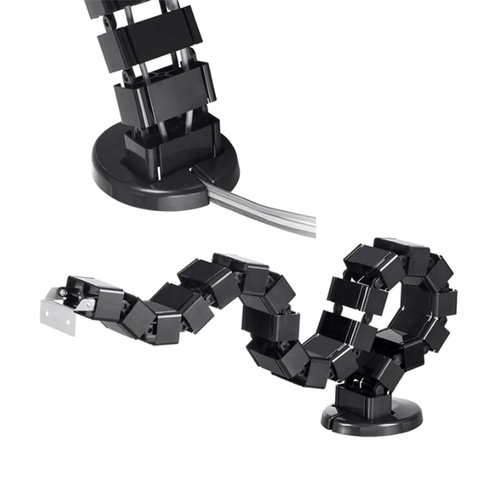 QN-1501 | Cover for cables and wires 1.3m | Vertical cable channel | Black