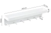 ZW-J26-BRANCO | Porta-chaves metálico com prateleira | Cabide branco | Cabide com ganchos