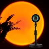 DQ-60 | Lámpara de proyección LED atmosférica que imita una puesta de sol, 7 inserciones de colores