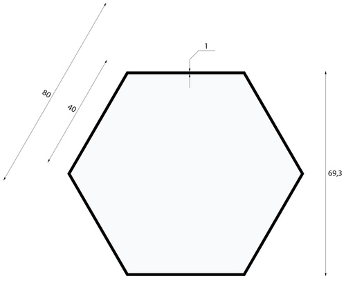 LPL-003 | Függesztett LED mennyezeti lámpa 80W | hatszög tele | alumínium | A CCD nem villog | Φ80x6