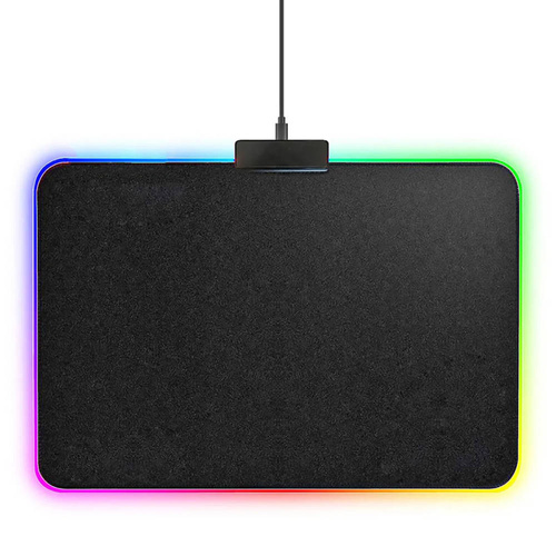 MP-001S | Tapis de souris | 35x25 cm | Rétroéclairage LED RVB | 13 modes d'éclairage
