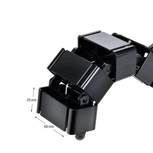 QN-1501 | Dangtis kabeliams ir laidams 1,3m | Vertikalus kabelinis kanalas | Juoda