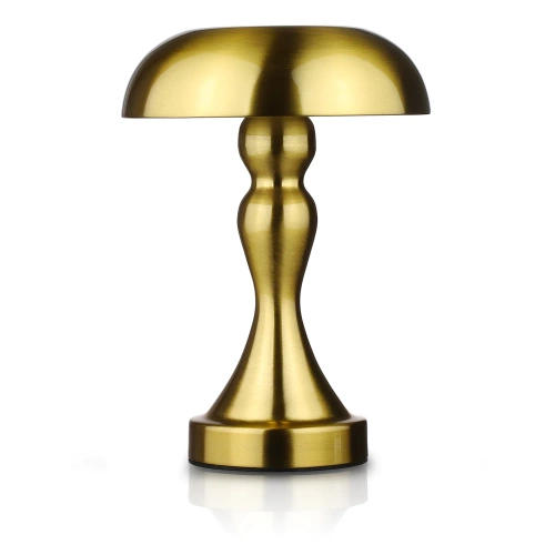 HJA24-A-GULD | Champignon LED bordlampe | Trådløs lampe til hotel, restaurant | Natberøringslampe