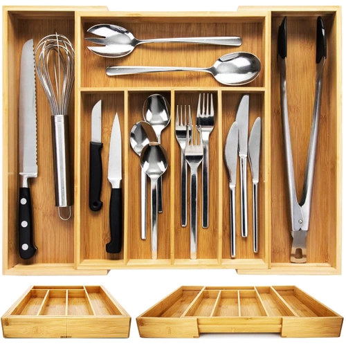 RSD-768 | Sammenfoldelig bambus bestik organizer