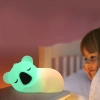 Luz nocturna LED de silicona con forma de koala | Lámpara infantil portátil con 9 colores de luz | JL-708