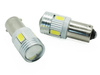 Autó LED izzó BA9S 6 SMD 5630 objektívvel