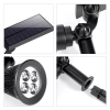 YNG-4LED | Lampa solara de gradina incastrata cu LED | alb, culoare lumină caldă | reflector SPOT | 250lm, 2200mAh, 4 LED-uri