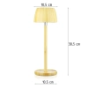 Bamboo LED table lamp with touch-sensitive color adjustment | Wireless night lamp with built-in 1500 mAh battery, USB-C | YG-VM41A
