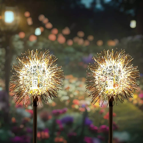 FLD-28-W | Saulės sodo lempa LED Dandelion | 68 cm, 600 mAh