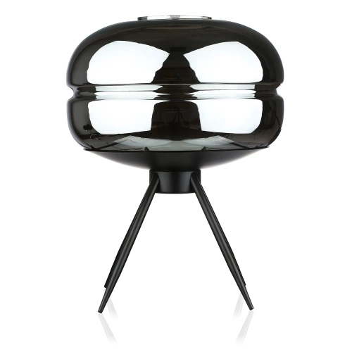 BH-233-NOIR | Lampe de chevet élégante avec abat-jour en verre | Lampe de table moderne en verre