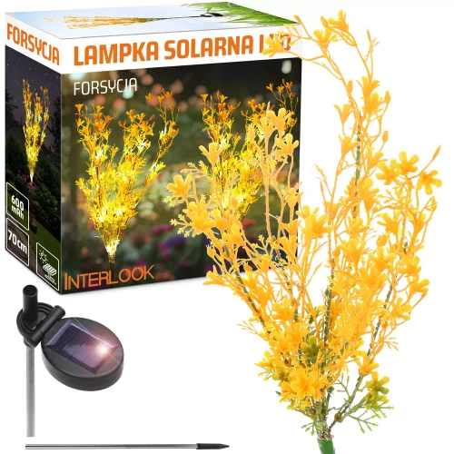 FLD-15-ЖЪЛТ | Градинска LED соларна лампа Forsythia | 70см, 600mAh