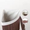 AYL-60L-DABR | Cesta de lavandería marrón | Contenedor de juguetes de bambú | Cesto para la ropa de madera | Cesto para la ropa sucia de un compartimento para el baño | Cesta de esquina