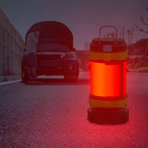 HC-260 | Lampada da campeggio a LED multifunzionale, torcia turistica con funzione power bank | Luce rossa | 6 modalità di illuminazione, 800 lm, 3700 mAh, fino a 20 ore di funzionamento, IPX4