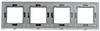 SC80-4 | Quadruple frame for 230V socket | Tempered glass | White