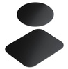 Set of 2x telephone plate for magnetic holder | round + rectangular | black