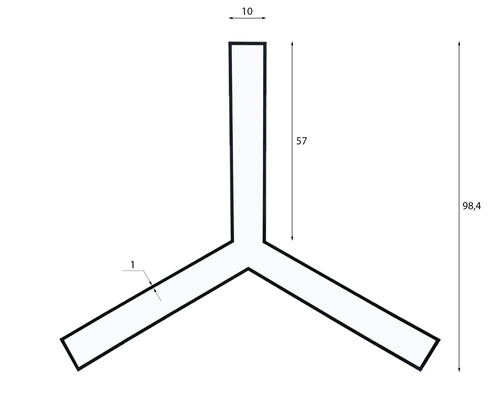 LPL-001 | Hanging LED ceiling lamp 40W | Y shape | aluminum | CCD not blinking | Φ120x10x6