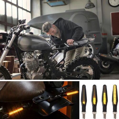 Semnalizatoare dinamice LED pentru motociclete | 12 LED-uri | blister | 4 bucati | MSL-12LED-04
