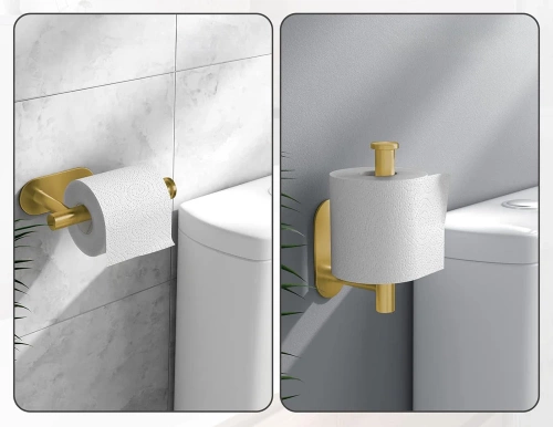 JZU-304-GOLD | Gold paper holder | Self-adhesive toilet paper hanger