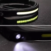 HWL-006 | Lampada frontale a LED, lampada frontale con sensore di movimento | 2 sorgenti luminose - COB + XPE | 1200 mAh, IPX4, 500 lm