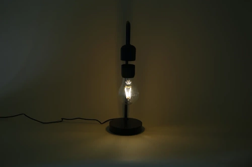 HX-S007S1-NOIR | Lampe magnétique en lévitation | Lampe LED avec chargeur inductif | Lampe de chevet