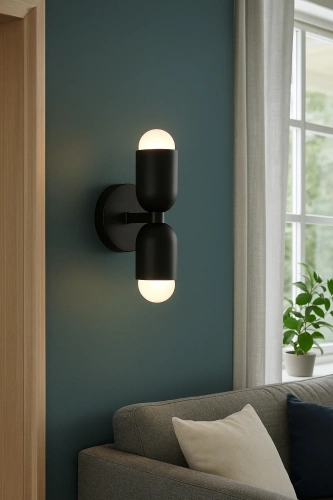 Aplicație de perete LED E27 | corp de iluminat decorativ pentru living sau dormitor | YG-W008-B+B