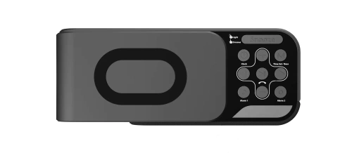 FM-Radio mit Wecker und kabelloser Ladefunktion | Multifunktionslautsprecher mit Bluetooth und Induktionsladegerät | WD-500-BK