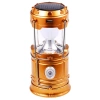 HWL-001-EU | LED-campinglamp op zonne-energie, toeristische zaklamp met powerbank-functie | Goud