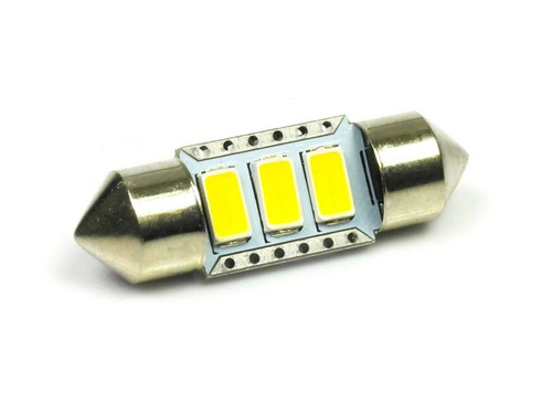 WW LED bilpære C5W 3 SMD 5630 Varm hvid