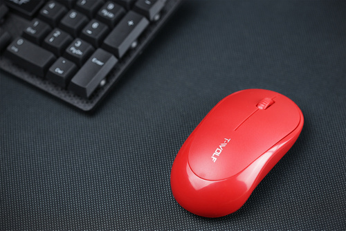 Q18 | Wireless office optical computer mouse | 1000 DPI | red