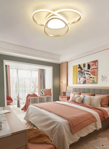 Plafoniera modernă care schimbă culoarea luminii| LED | la distanta