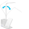Slimme LED-bureaulamp met Qi draadloos opladen | 3-in-1 bureaulamp met organizer en oplader | Moderne bureaulamp met organizer | MD-K5-15W