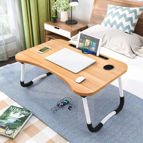 LFD-6040-HOUT | Laptoppad | Opklapbare ontbijttafel | Bedstandaard