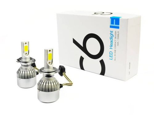 Set of 6 LED bulbs H7 Bridgelux COB ™ 7600 lm